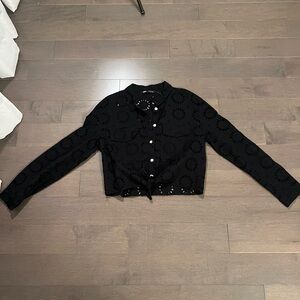 Zara Eyelet Front Tie